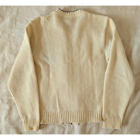 Pilgrim Spotswear Vintage 60s Men's Cream knit Wool Cowichan Style Zip Sweater S - Picture 4 of 15